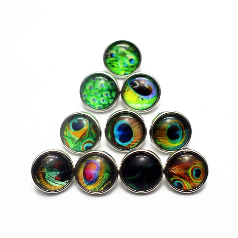 Горячая продажа 12 шт./лот талисманы на кнопках Древа Жизни мм стеклянные кнопки