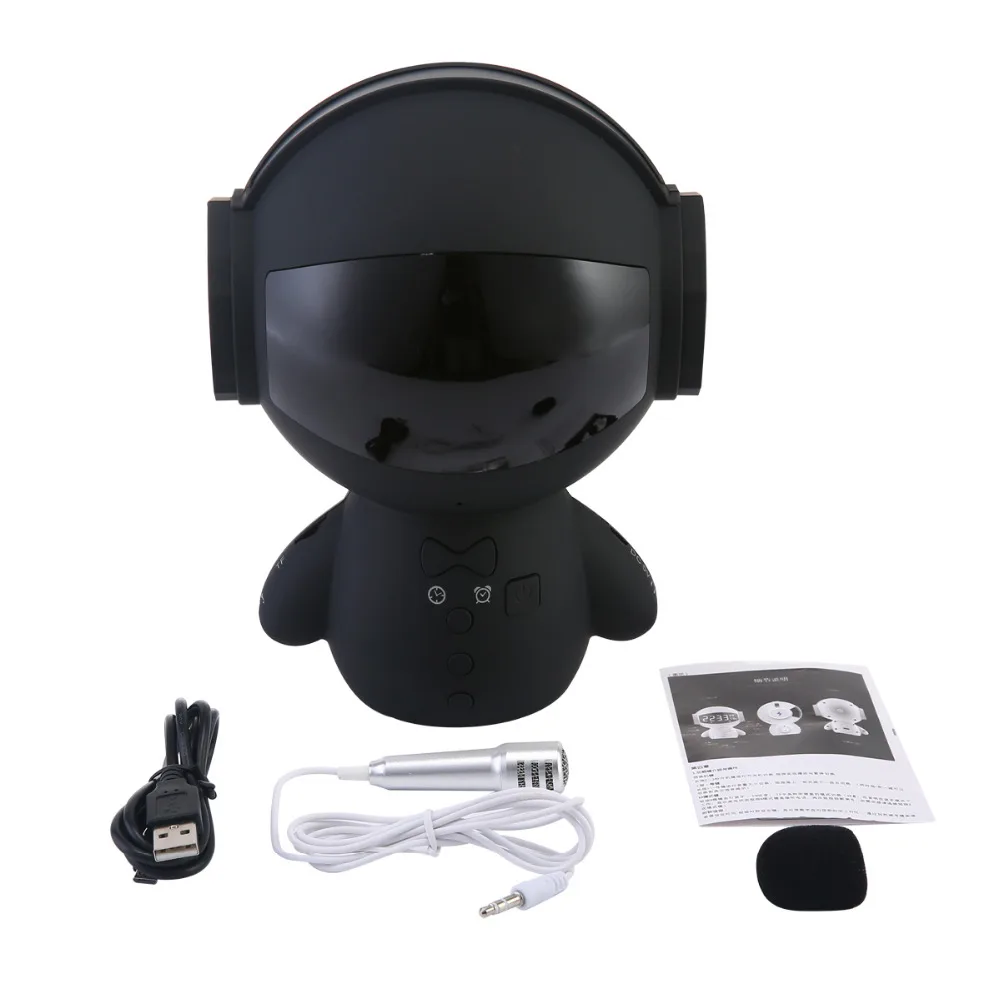 Портативный робот Bluetooth динамик с шумоподавлением AUX TF светодиодный дисплей MP3