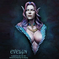 112 evelyn resin kit bust figura gk science fiction subject movie characters uncoated no colour