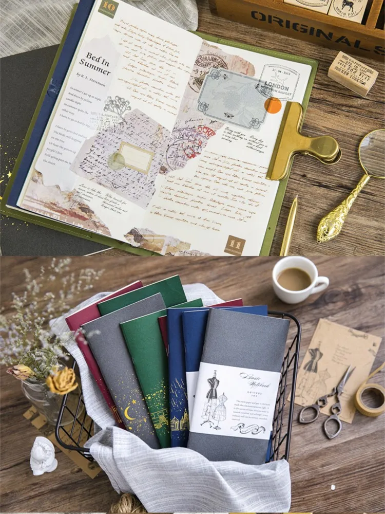 Винтажный блокнот внутренний еженедельник в горошек сетка DIY Bullet Journal портативный ежедневник ретро блокнот