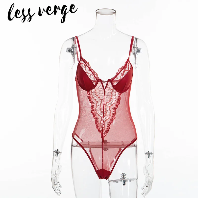 Lessverge сексуальный черный кружевной комбинезон элегантный бандажный белый
