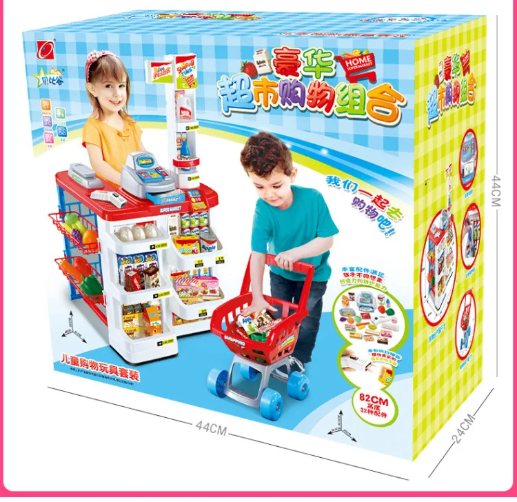Игрушки для детей, детские игрушки, кассовый аппарат, магазин, тележка, супермаркет, Checkstand с тележкой для покупок, кухня, ролевые игры, игрушки