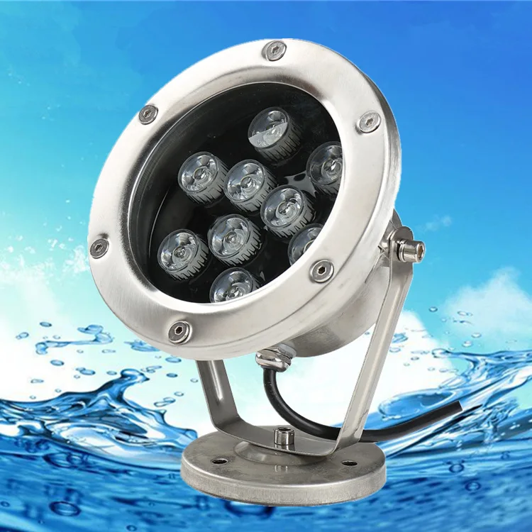 Светодиодная подводная лампа Dc24v Ip68 Rgb переменный цветной Точечный светильник для рыбьего пруда Ландшафтный фонтан водонепроницаемый разноцветный Точечный светильник для бассейна