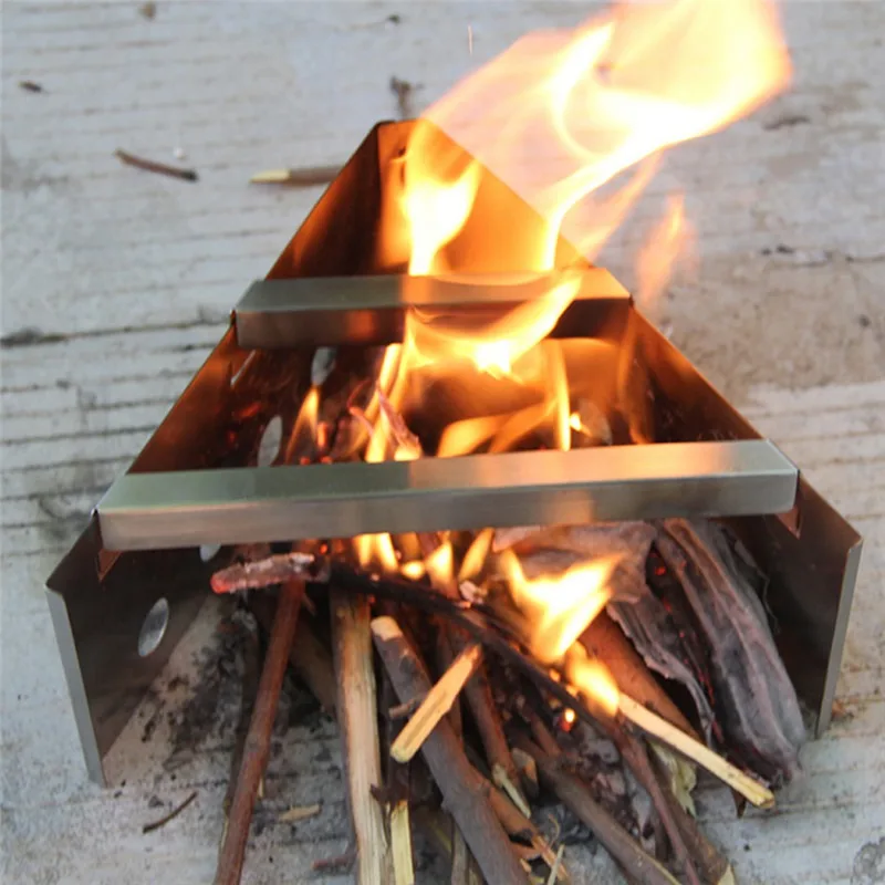 Легкая напольная дровяная печь с сумкой Съемная альпинистская портативная