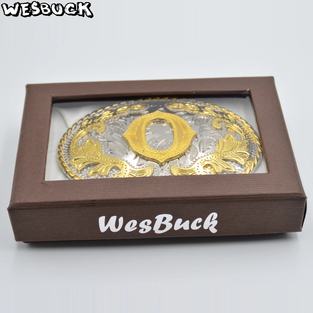 5 PCS MOQ WesBuck бренд большие буквы круглая пряжка для ремня Для мужчин женские пряжки