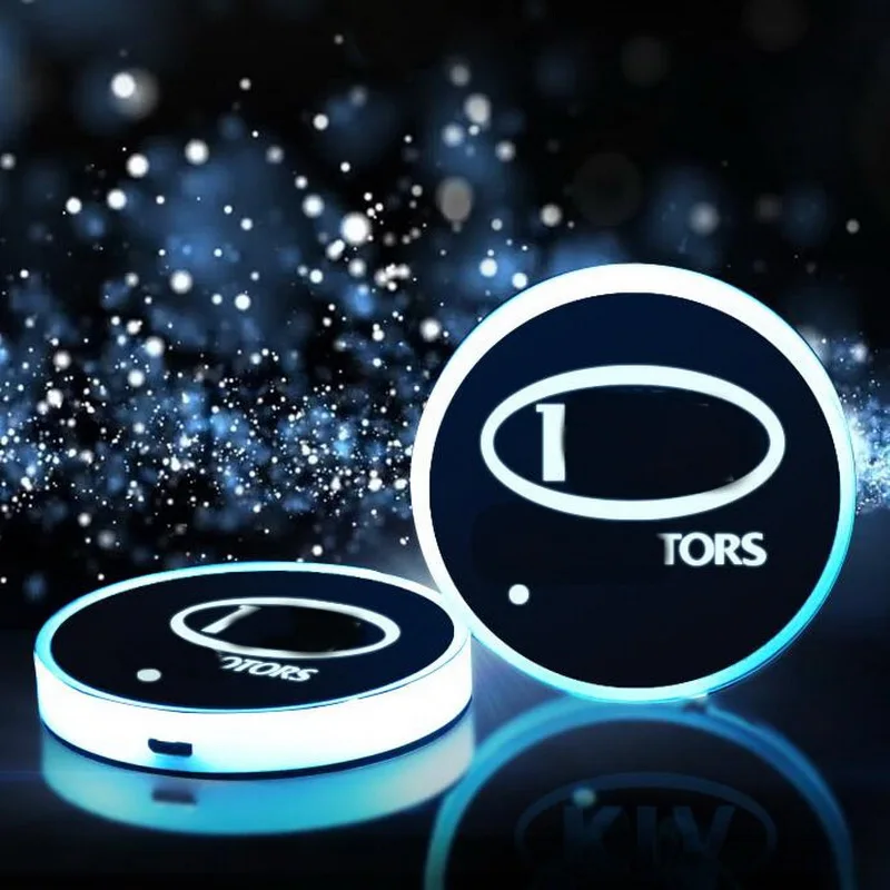 Tonlinker новая версия 2 шт Универсальный RGB 7 видов цветов LED подстаканник автомобильный подстаканник водная подставка для напитков декоративная лампа