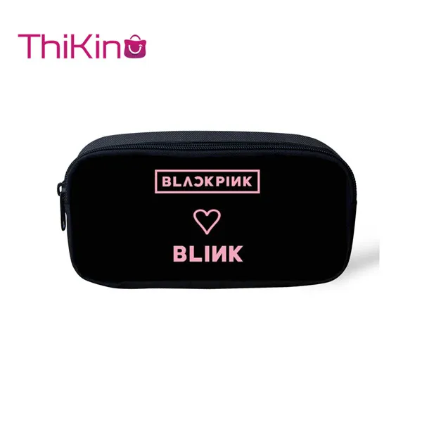 Thikin Blackpink KPop Повседневная сумка-карандаш для ручек, ручка для девочек, чехол для студенческого макияжа, сумки для хранения ручек, кошельки для детей - Color: CDZHL435K