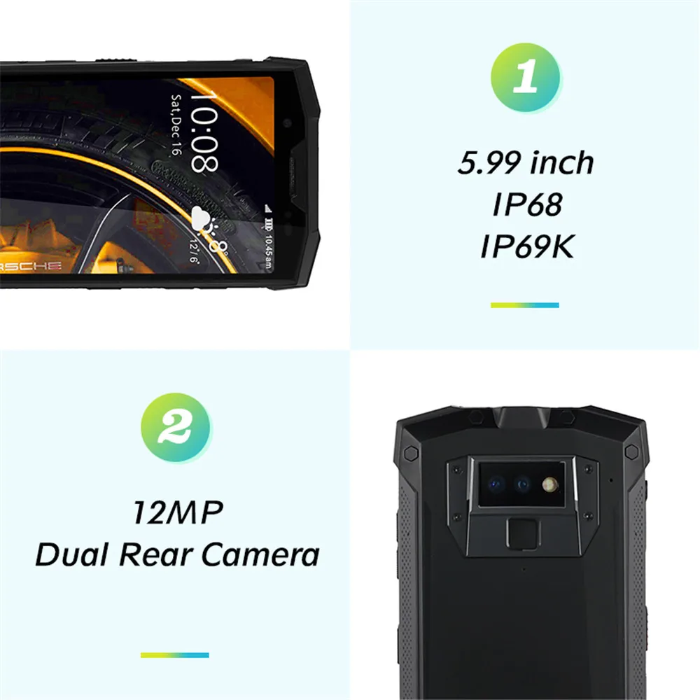 DOOGEE S80 Android 8 1 Walkie Talkie 6 ГБ + 4G B Helio P23 Octa Core NFC Беспроводной зарядки водонепроницаемый