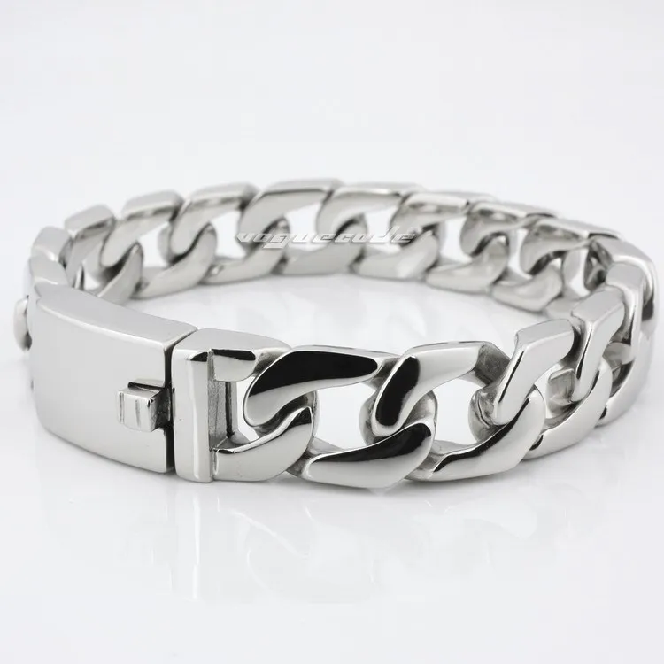 Мужской браслет байкера из нержавеющей стали 316L различной длины 5Q009 (длина 8 7) |