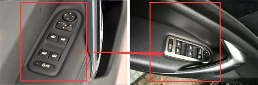 4 шт./Набор декоративная панель для Citroen C5 peugeot 508 Модифицированная оконная декоративная рамка выключателя/подлокотник ремонт декоративная панель
