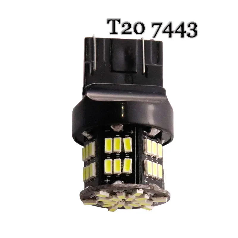 10 шт. T20 7440 лампы 54 led 3014 smd лампа 7443 W21/5 Вт автомобильная задний свет Стоп сигнал