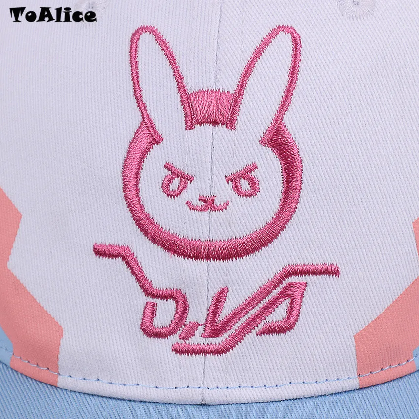 Бейсболка для косплея игры OW D.va DVA женщин и мужчин Кепка Снэпбэк с вышивкой в виде