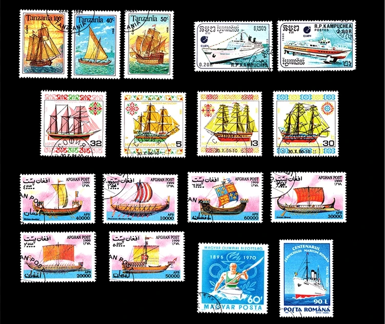 20 шт. штампы для путешествий лодок разных стран без повторов | Дом и сад
