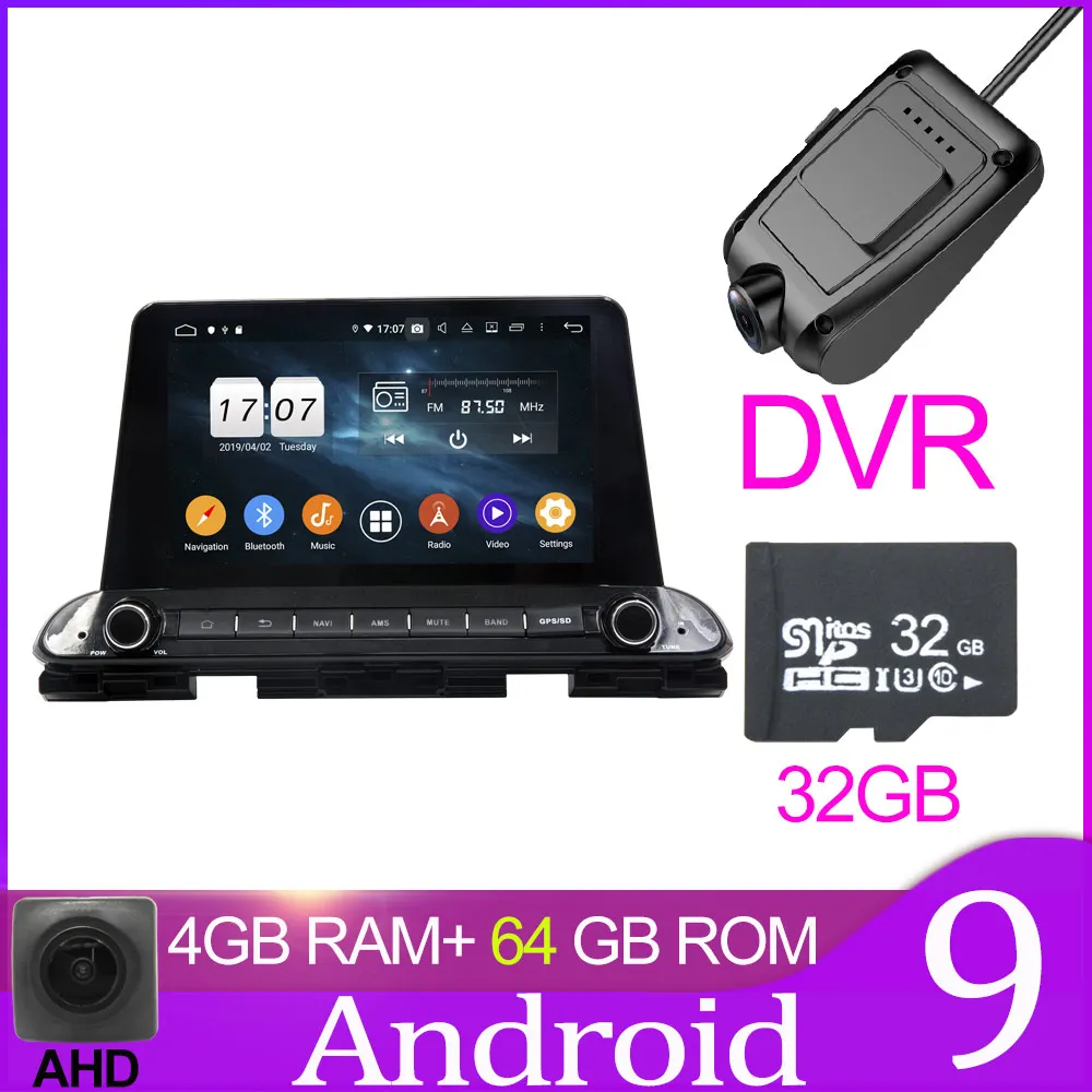 64GB with DVR Owtosin автомобильный Радио Мультимедиа Видео плеер навигация gps Android 9,0 для Kia CERATO/FORTE автомобиль 4 Гб ram - Цвет: 64GB with DVR