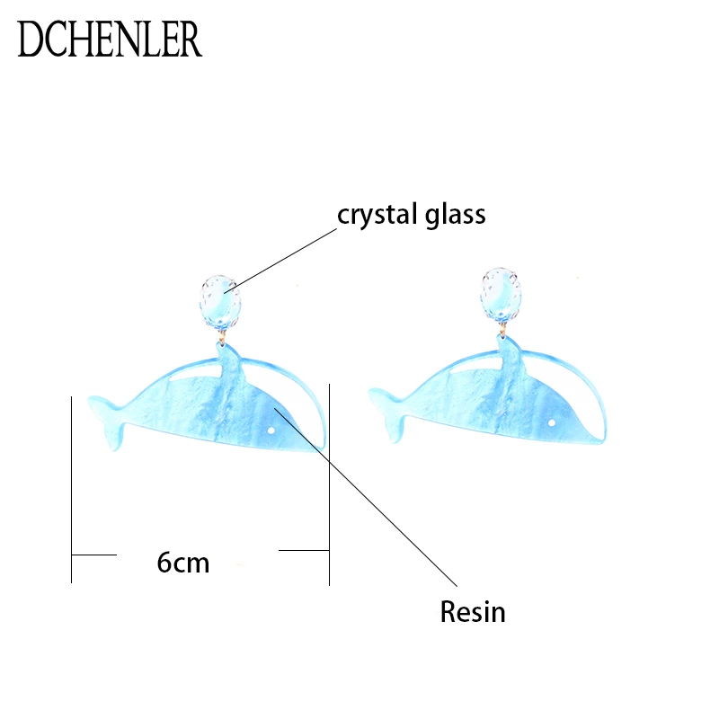 DCHENLER Oorbellen смола большие висячие Подвесные серьги эффектные Pendientes ювелирные