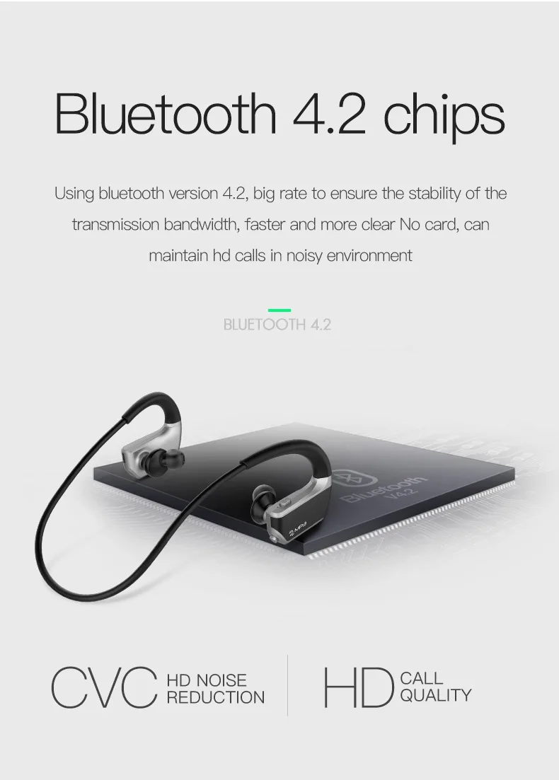 J2 Bluetooth 4,2 наушники стерео Hifi гарнитура 8 Гб MP3 плеер беспроводные наушники спортивные Bluetooth наушники HD микрофон для sony/Xiaomi