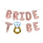 Алюминиевое кольцо для девичника, 16 дюймов, розовое золото, серебро, с бриллиантами To Be шарики для свадебного украшения