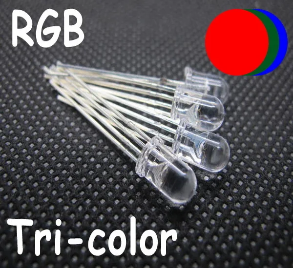 

1000 RGB beads pcs 5mm 4pin Tri-Color Common Anode Red Green Blue LED