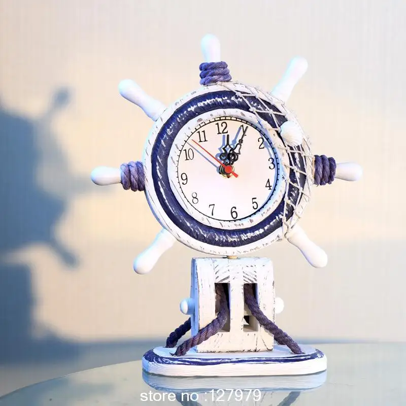 Украшение в средиземноморском стиле античный колокольчик дерево старый руль