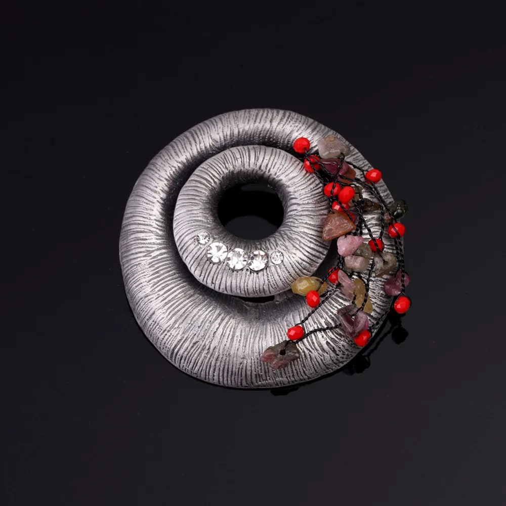 Лидер продаж имитация узора улитки броши Хрустальная Брошь со стразами булавки