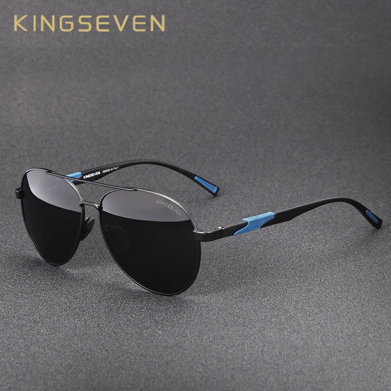 KINGSEVEN Для мужчин Алюминий поляризованных солнцезащитных очков Классический