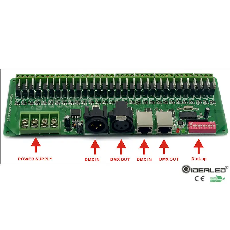 USB master DMX контроллер + 30 каналов декодер для редакторов программного обеспечения