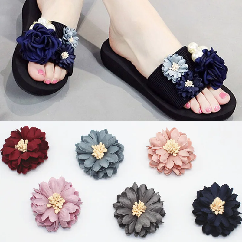 Смешанные 5 шт ручной работы цветок брошь аксессуары для волос патч DIY головные