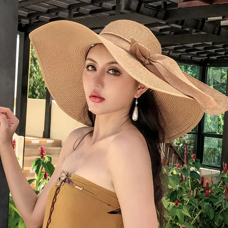 Fashion summer beach straw hat female Korean version of the tide bonnet sunscreen sunshade holiday vacation wild big cool | Аксессуары