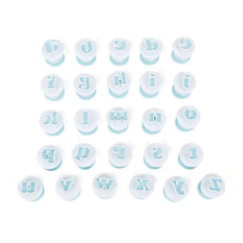 Lowercase Letters 10/26 шт. верх и прописные и строчные буквы алфавита для нарезки печенья в виде DIY Весна тиснение формы Fondant(сахарная) резак для выпечки кекса украшения торта - Цвет: Lowercase Letters