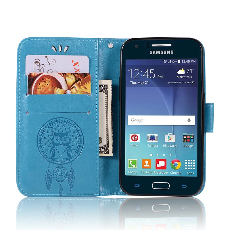 Чехол для Samsung J1 2016 кошелек флип чехол из искусственной кожи чехлы Galaxy телефона с