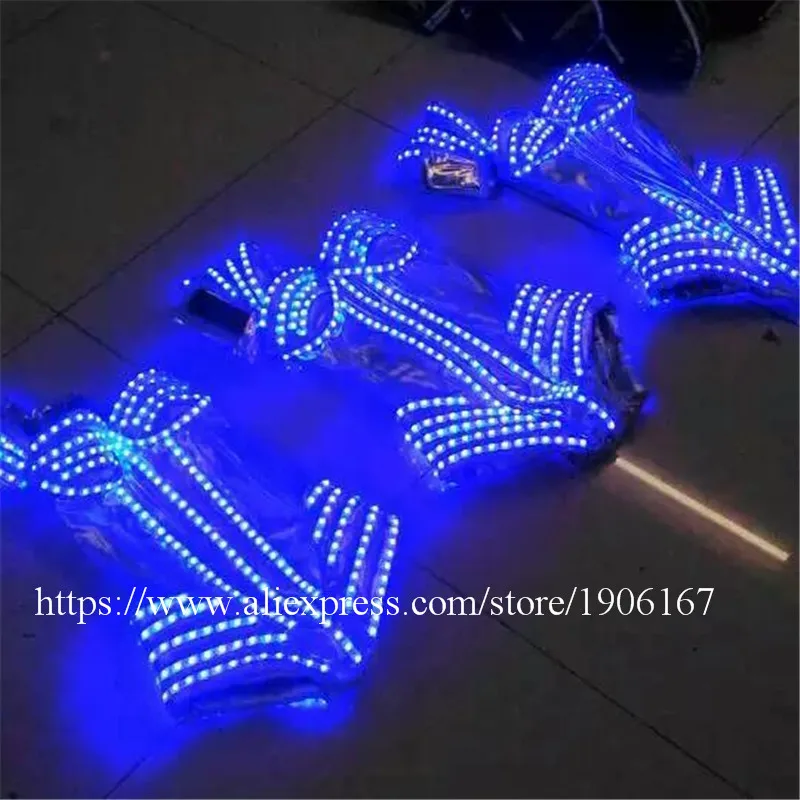 Лидер продаж вечернее платье с RGB светодиодами женский костюм одежда яркая