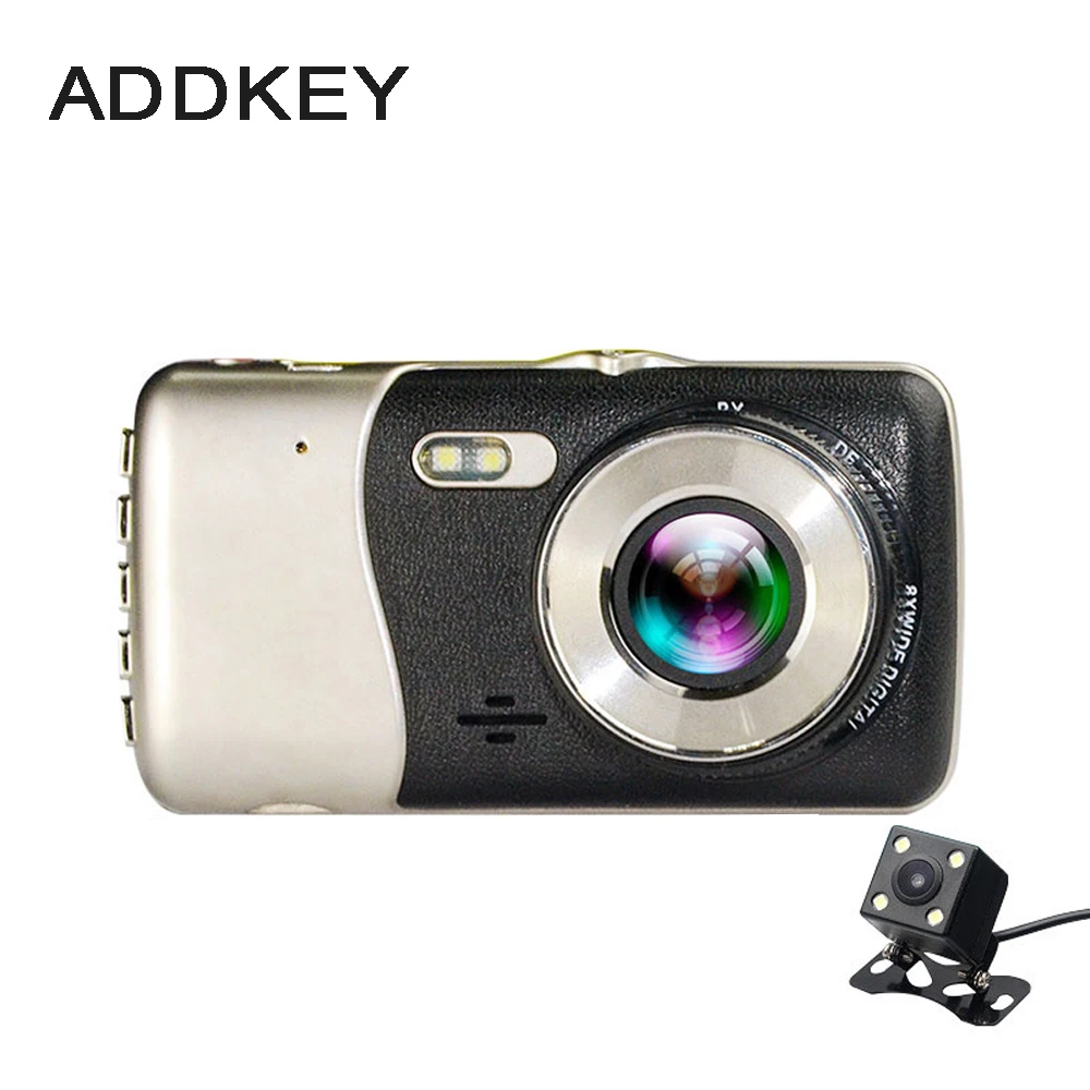 ADDKEY ips " Автомобильный видеорегистратор камера с двумя объективами с ADAS LDWS Full HD 1296 P автомобильный предупреждающий видеорегистратор видеомагнитофон РЕГИСТРАТОР dvrs