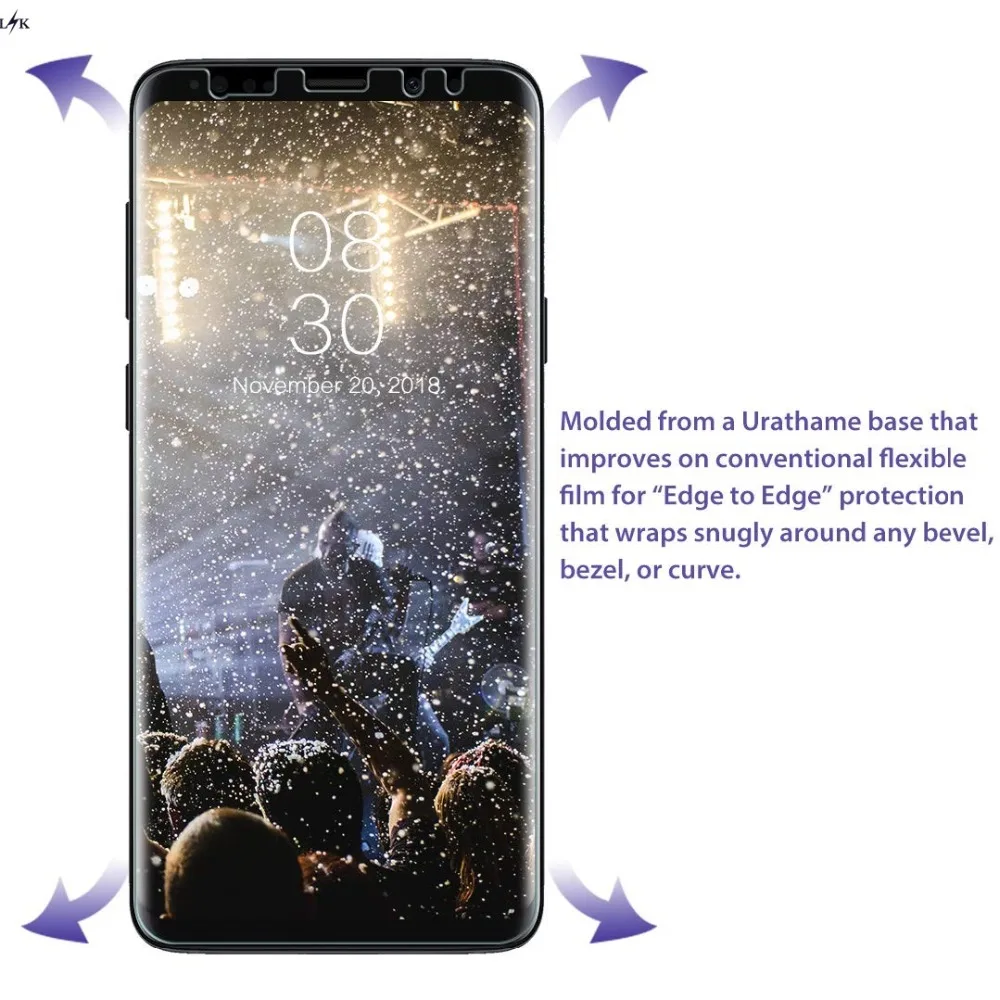 Для LK [3 упак.] Экран протектор forSamsung Galaxy S9 плюс полный охват жидкая кожа [Корпус