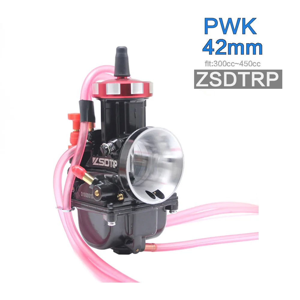 Alconstar-34, 36, 38, 40, 42 мм мотоцикла KEIHIN PWK Карбюратор с воздушным нападающий Quad Vent Carb б/у 2/4T двигателя скутер Кафе Рейсер - Цвет: 42mm ZSDTRP