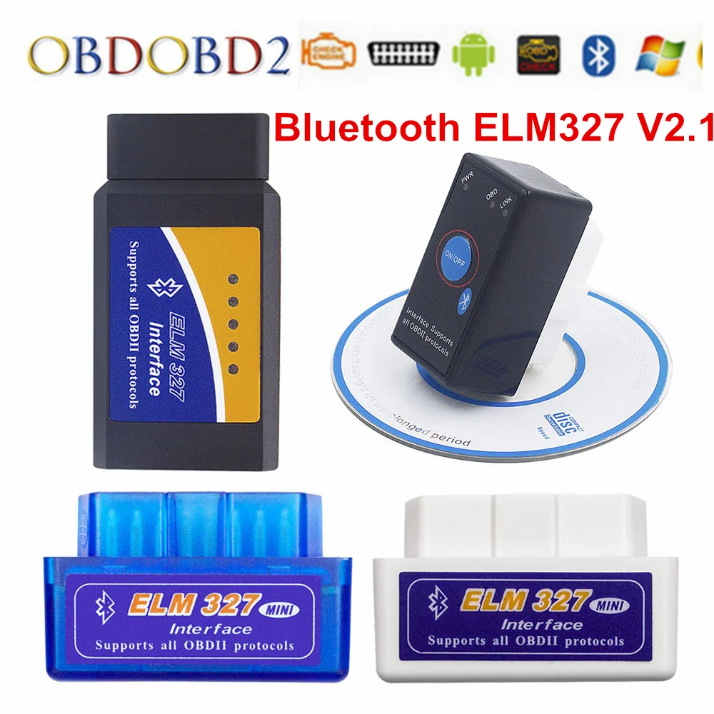 Супер Мини ELM327 V2.1 Bluetooth OBD2 Автомобильный сканер кода ELM 327 V2.1 для Android Torque/PC/Symbian OBD2 ELM327 Bluetooth