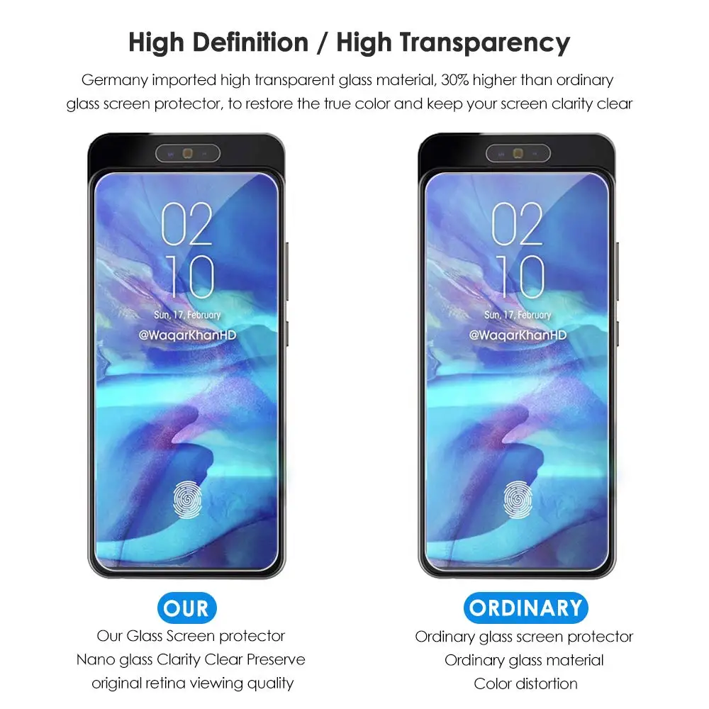 Закаленное стекло 9H 2.5D для SAMSUNG Galaxy A60 A70 A80 A90 2019 защитная пленка экрана A10 A20 A30 A40 A50