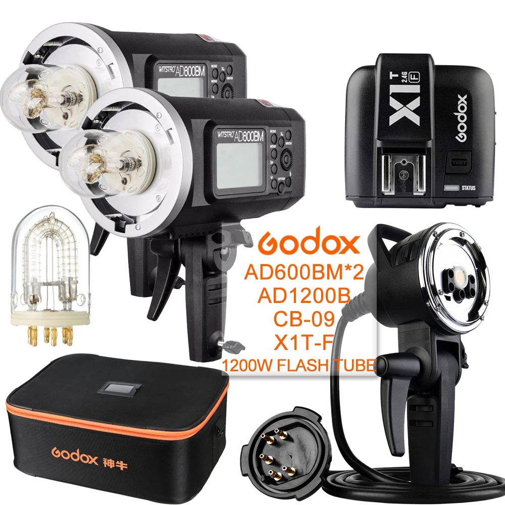 Внешняя вспышка Godox AD600BM 600W 2 4G GN87 1/8000 HSS внешняя фотовспышка для Fujifilm CB 09 1200 Вт
