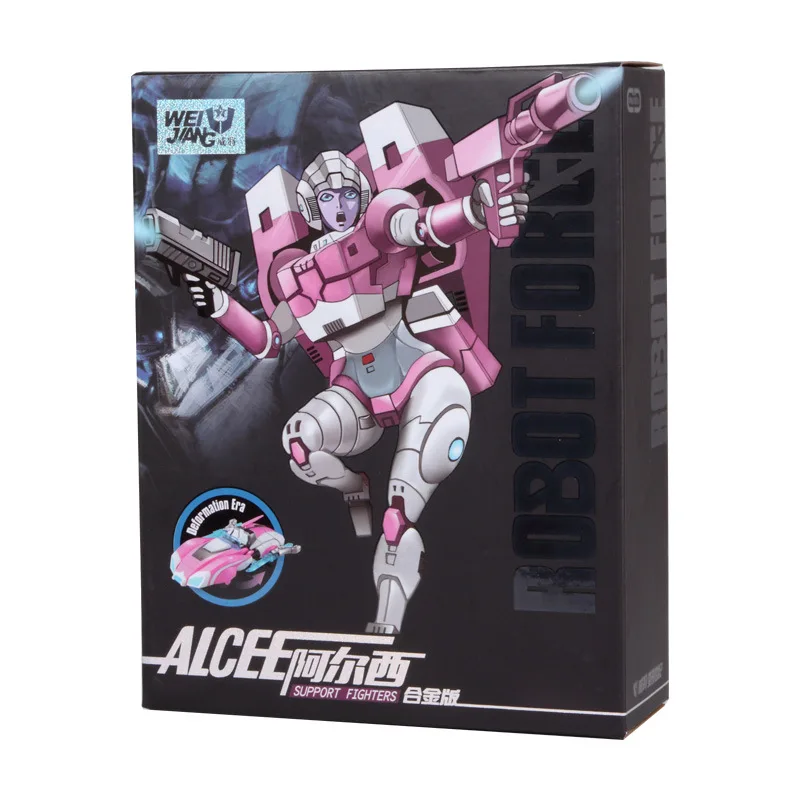 WEIJIANG Cool Pink Arcee Трансформеры Игрушки сплав Аниме Фигурка женский Робот Модель