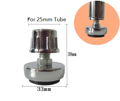 M10 alloy insert 4 шт./лот, алюминиевые " 25 мм, круглые фитинги для труб, зажим для труб, соединитель, локоть, тройник, вешалка для одежды - Цвет: M10 alloy insert