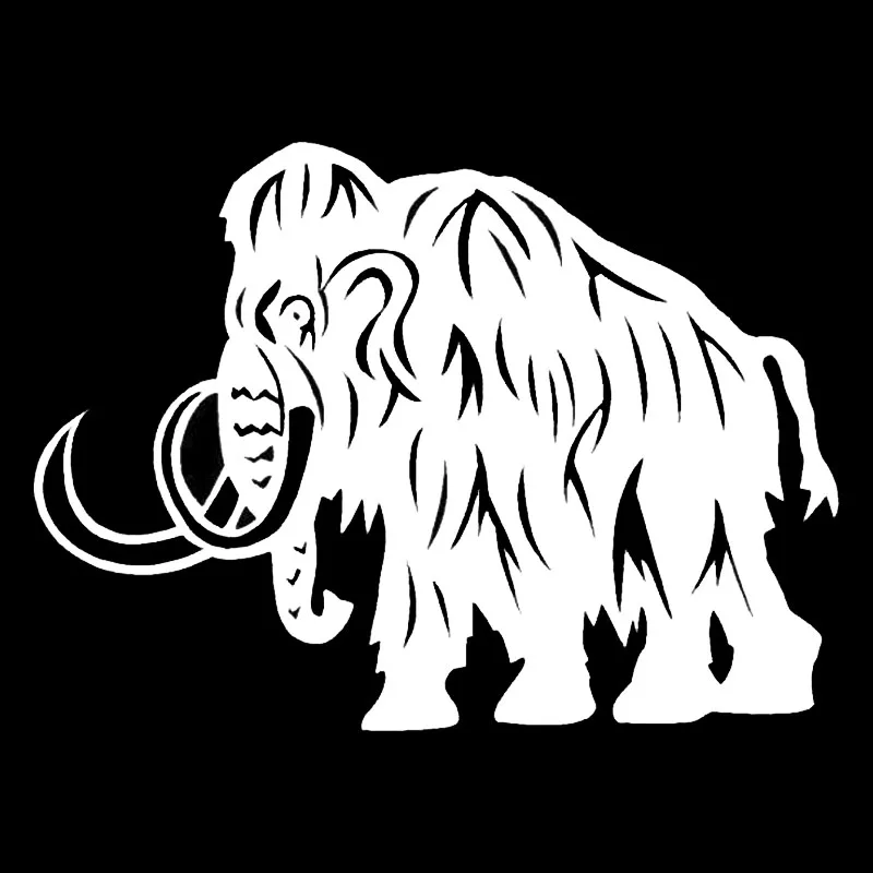 15.5*11.3CM Woolly Mammoth Car Styling Prehistoric Animal Classic Stickers And Decal Black/Silver C9-2222 | Автомобили и