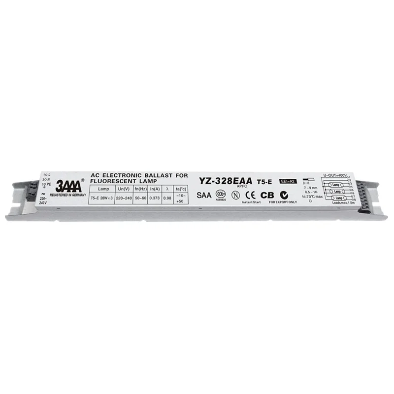 220-240V T5 электронный балласт YZ-228EAA YZ-328EAA T5-E 2*28W 3*28W Высокое качество выпрямителя Для T5 28W Хо флуоресцентная лампа в виде трубки
