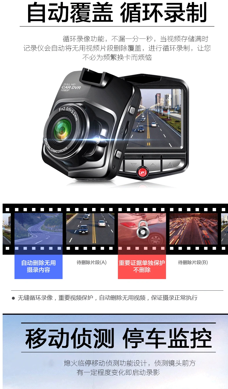 Новая 32G мини Автомобильная dvr камера Dashcam Full HD 1080P видео регистратор рекордер g-сенсор ночного видения видеорегистратор