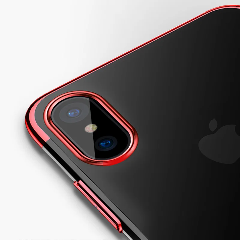 Мягкий чехол из ТПУ для Iphone X чехлы с силиконовым покрытием блестящий 6 7 8 6s Plus 5 SE 5s