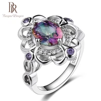 bague ringen real mystic rainbow topaz 925 sterling silver ring amethyst engagement rings for women female original fine jewelry