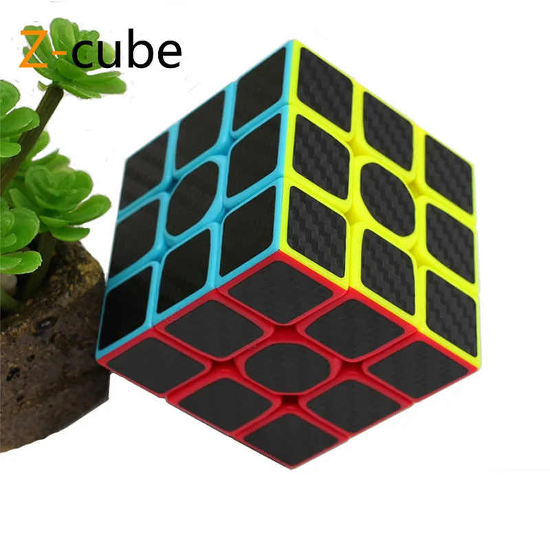 Z-cube 7 видов углеродного волокна наклейка быстрые магические кубики головоломка игрушка Дети подарок игрушка молодежь взрослый инструкция - Цвет: 02 Third order