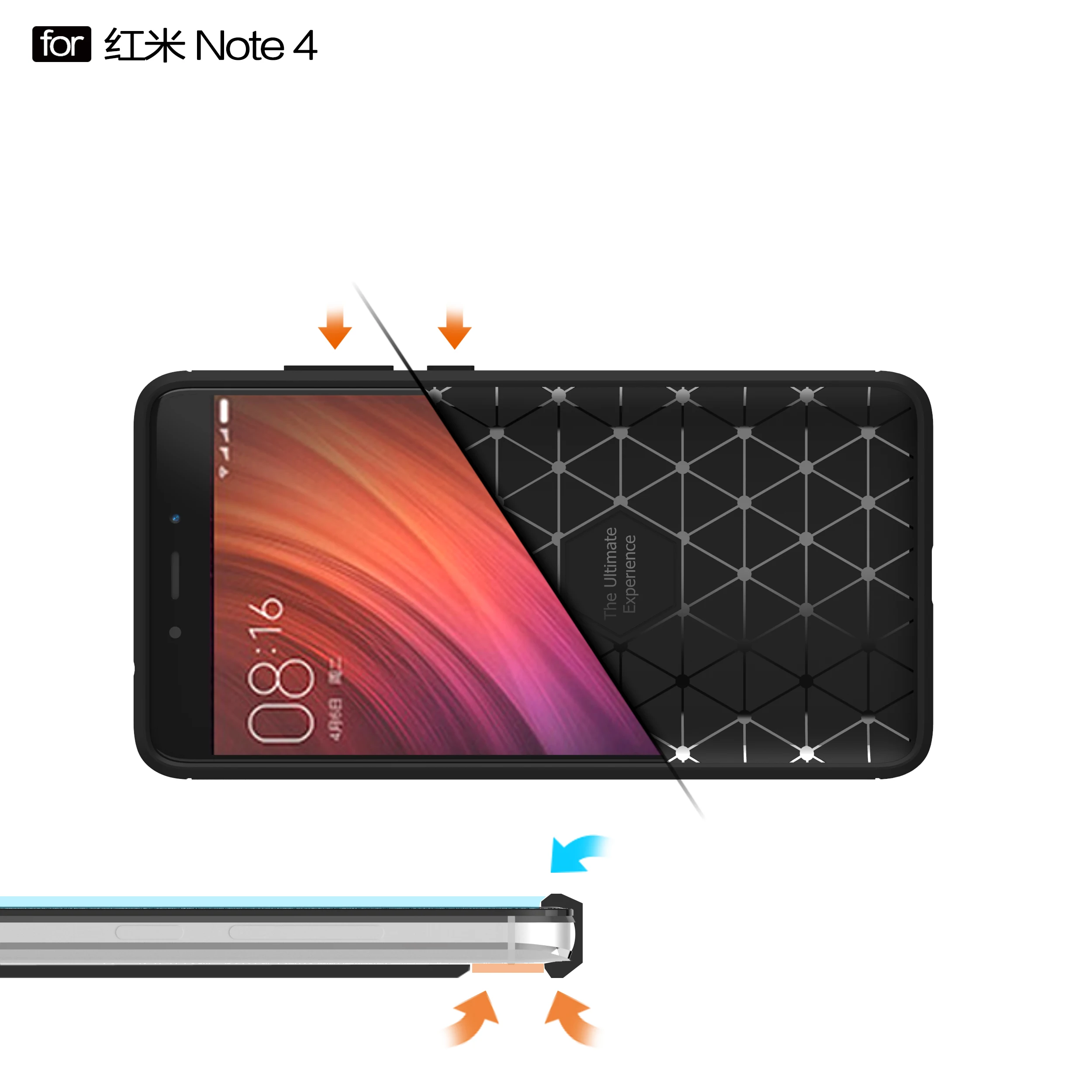 ТПУ чехол для Xiaomi Redmi Note 4 Note4 Pro Мягкий силиконовый из углеродного волокна Чехол