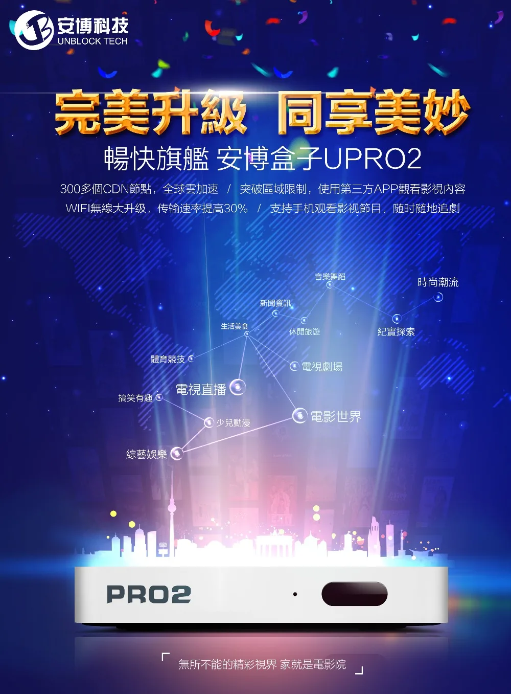 [Подлинный] Unblock UBOX PRO2 Gen 6 16G Android 7 0 Smart TV Box HD 4K Япония Корейская Малайзия Сингапур HK