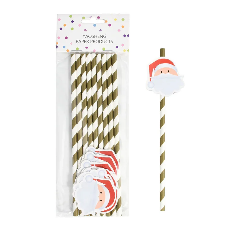 10 шт./лот бумажные соломинки для украшения на свадьбу день рождения новый год