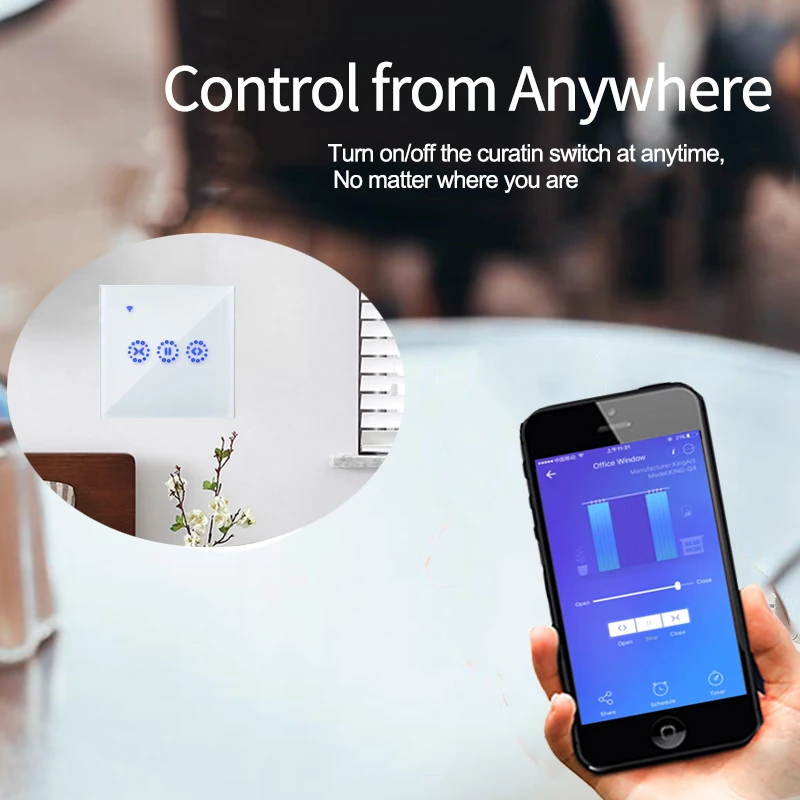 Ewelink APP Умный дом WiFi электрические сенсорные жалюзи переключатель для штор