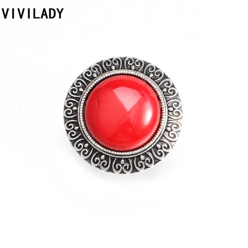 Женское коктейльное кольцо VIVILADY винтажное серебряное миди с красным камнем